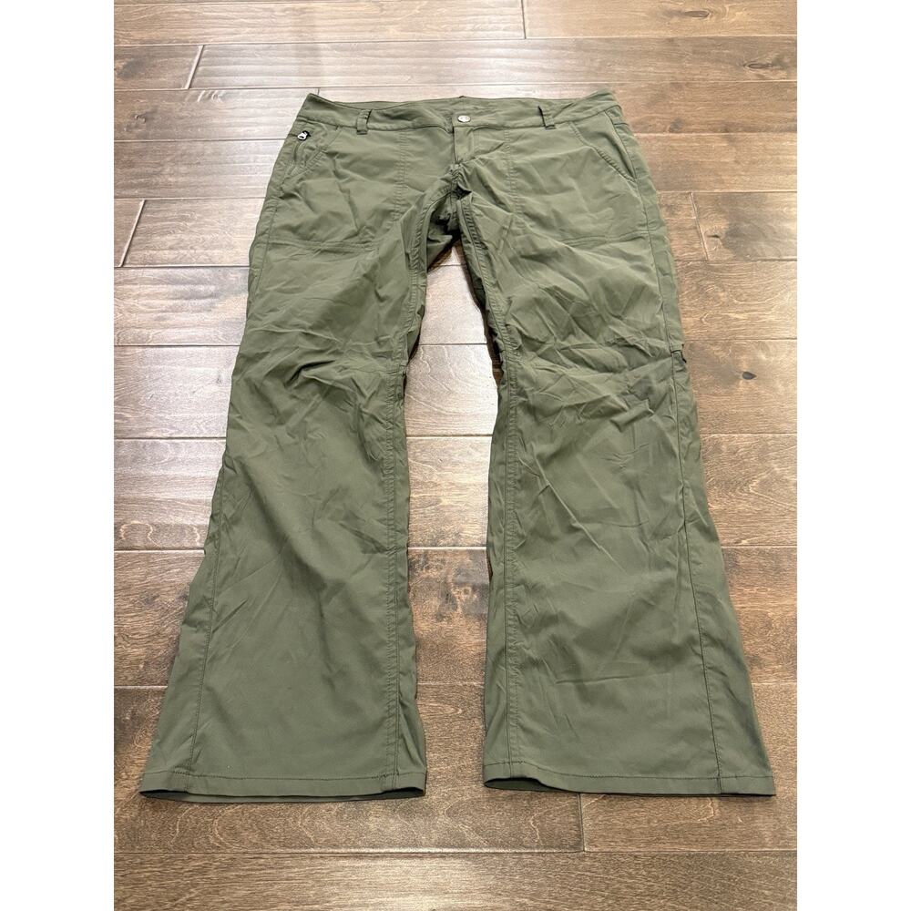 REI Womens Green Nylon Blend Hiking Stretch Pants Size 12 Petite *Flaws* - Picture 2 of 9